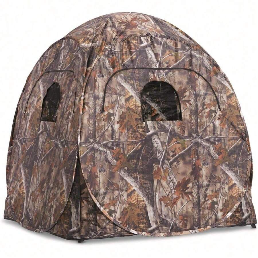 Pop-Up Hunting Ground Blind, 1-2 Person Tent, Hunting Gear, Equipment, And Accessories, 4-Panel Spring Steel - 1 - Xem 1