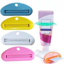 3-19pcs/Simple Style Multifunction Manual Toothpaste Dispenser Cream Tube Squeezer Extruding Clip Squeezing Clamp For Bathroom Use - Multicolor - View 4