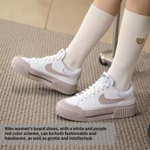 Nike 女鞋休閒鞋厚底鞋運動鞋低筒板鞋 WMNS COURT LEGACY LIFT DM7590-105 - 白/銀灰紫/煙灰紫紅 - 查看 2