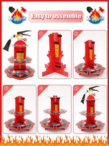 1pc Fire Extinguisher Shaped Cake Stand, Firefighter Themed Birthday Party Decoration, Food Display Rack For Firefighter Party Cakes, Baby Shower Decor - Fire Extinguisher - View 8