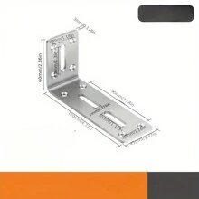 2 件 90 度不锈钢角支架带螺丝 - 非常适合家具、门、橱柜和屏风 - 彩色 - 查看 8