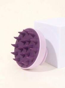 2件装头皮按摩洗发刷，硅胶洗发刷，柔软头皮清洁梳，美发工具，造型工具，美发配件 - 紫色 - 查看 4