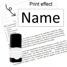 Customized Handwritten Signature Stamp: Personalized Automatic Pressing Name Stamp With Built-In Ink, Can Be Seamlessly Stamped On Various Materials And Surfaces. An Ideal Gift For Her, Boyfriend, Girlfriend, Dad, Mom, Family, Friends, Son, Daughter, And Kids. Suitable For Kitchen, Dining Room, Bedroom, Office, Living Room, Home, Garden, Tea Room, And Other Occasions - BD0513 - View 11