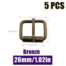 5 件装金属滚轮扣腰带五金针扣适用于包包皮带带背包鞋狗项圈链配件 - 彩色 - 查看 15