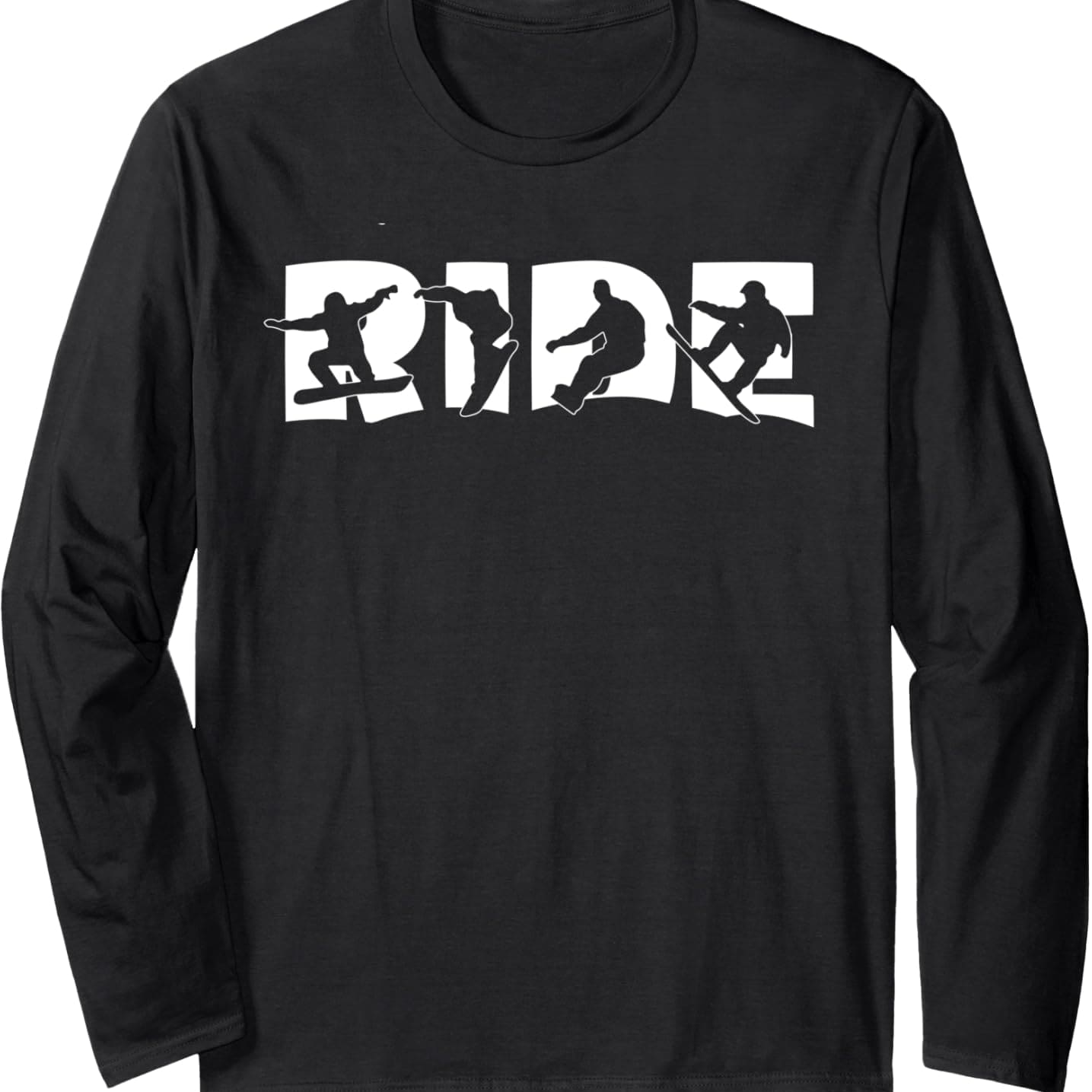 RIDE Snowboard Long Sleeve Silhouette Snowboarding Long Sleeve T-Shirt