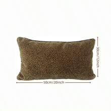 1pc Polyester Luxurious Royal Palace Contemporary Throw Pillow Cover, Abstract Texture Leopard, Tiger, Zebra Print, Single-Sided High-Precision Jacquard Velvet Fabric With Zipper, Suitable For Living Room, Sofa, Car, Home Decor, Bedroom, Party (No Pillow Insert)