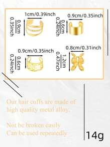 40 pezzi di gioielli per capelli per trecce, fascette per capelli in oro, anelli multistile, perle per capelli regolabili per trecce, dread e accessori per capelli per donne e ragazze