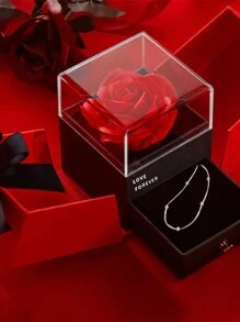 1pc S925 Sterling Silver Allergy-Free Fashionable Minimalist Spherical Snake Pearl Necklace, Electroplated Real Platinum, High-End Gift Box, Suitable For Daily Wear And Birthday Gift (Random Pearl Quantity) - Silver (with LOVE Gift Box) - View 1