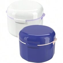 1pc Invisible Retainer Storage Box. Portable Orthodontic Orthodontics, Retainer Immersion Cleaning Box
