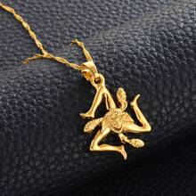 1 件西西里岛意大利城市国旗吊坠项链，银色/金色意大利西西里珠宝 - 彩色 - 查看 2