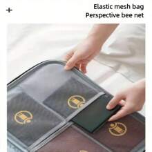 1pc Multifunctional Document Bag, Casual ID Card Holder Organizer, Oxford Cloth Travel Tote