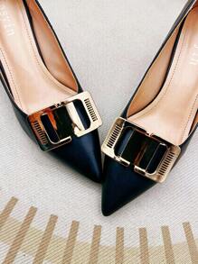 2 件可拆卸鞋夹，办公室鞋配件 DIY，婚礼派对，各种鞋子，包包，帽子，服装配件，女士鞋饰 - 金色 - 查看 2