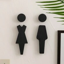 Charmantes hölzernes Badezimmer Schild: Klassischer Stil, wandmontiert, federlos, geeignet als Heimdekoration, ideales Geschenk