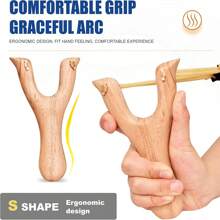 Professional Hunting Slingshot, Traditional Wooden Slingshot, Competitive Wooden Slingshot, Wooden Forked Slingshot - Brown - View 5