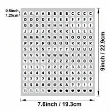 12 hojas de pegatinas coloridas con letras y números, pegatinas con letras y números para decorar, manualidades DIY, suministros para diarios de balas, scrapbooking, envoltorios de regalos (10 colores temáticos)