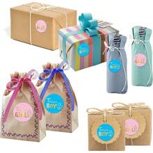 Set de 72 piezas/48 piezas/24 piezas de etiquetas adhesivas para revelar el sexo del bebé para invitaciones de fiestas y juegos de votación, etiquetas para fiestas de revelación del sexo, baby shower, decoraciones (fáciles de pelar y pegar), etiquetas autoadhesivas, etiquetas de votación para baby shower, paquete de etiquetas de sellado redondas - Multicolor - Ver 6