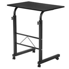 Removable Sofa Side Table Desk With Wheels, Tray Table Portable Side Table For Bed, Table Laptop Cart, Height Adjustable Coffee Snack Table For Living Room, Bedroom (Black) - Black - View 1