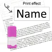 Customized Handwritten Signature Stamp: Personalized Automatic Pressing Name Stamp With Built-In Ink, Can Be Seamlessly Stamped On Various Materials And Surfaces. An Ideal Gift For Her, Boyfriend, Girlfriend, Dad, Mom, Family, Friends, Son, Daughter, And Kids. Suitable For Kitchen, Dining Room, Bedroom, Office, Living Room, Home, Garden, Tea Room, And Other Occasions - BD0513 - View 9