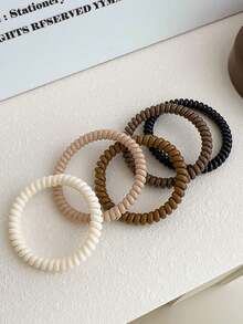 3pcs Multi-Color Spiral Hair Ties, Large & Fine Elastic Hair Ties, Women Hair Scrunchies, High Stretch Hair Ties, Minimalist Ponytail Accessories ,Gym Sport Outfit ,Ponytail Holders ,Hair Elastics ,Hair Rubber Bands ,Hair Rope