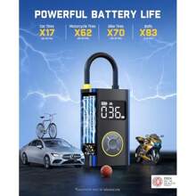 Fanttik X9 Pro Portable Tire Inflator For Compact Car 27s Fast Inflate Electric Bike Pump With Digital Tire Pressure Gauge 150PSI Air Compressor For Electric Bikes Compact Car Ball - as pic - View 4