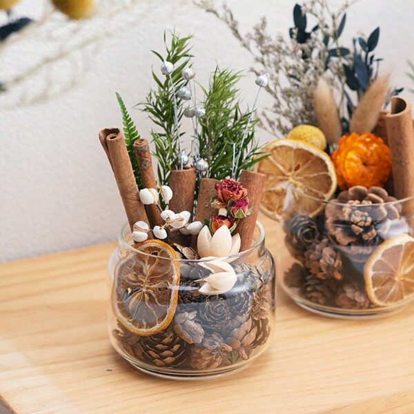 1 Box (Kraft Paper Box) Dried Flowers, Everlasting Flowers, Housewarming Gift, Home Decor, Fireplace Decor, Cinnamon Scented Crafts