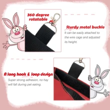 Rabbit Hay Bag Feeder, Red 600D Oxford Cloth Fabric Hay Hanging Feeder Storage For Rabbit Chinchilla Small Animals - Red - View 3