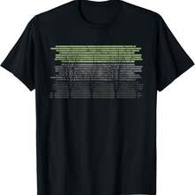Retro Wildlife Nature Trees Outdoor Forest T-Shirt - Black - View 1