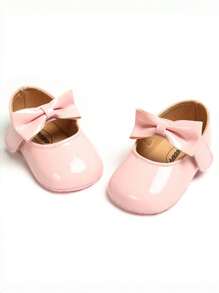 Zapatos rosas para bebé de la marca Yibubu, zapatos de princesa con lazo para niñas bebés, primeros pasos para bebé, sandalias de y suela blanda para recién nacidos, zapatos planos