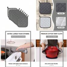 8 件/套耐热厨房锅垫，带罐子三脚架，适合日常烹饪和烘焙 - 彩色 - 查看 7