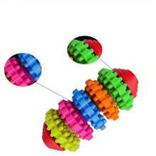 4 Colors And 5 Colors Interactive Rainbow Rubber Gear Dog Lover And Dog Mom Love Chew Toy - Teeth Cleaning Molar Bite For Puppies & Small Breeds
