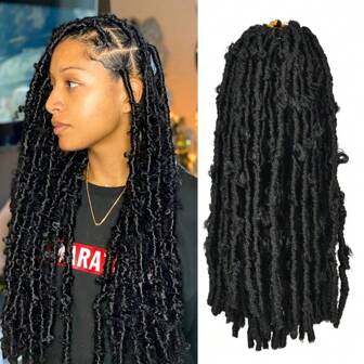 蝴蝶辫钩针发 1/5 包 仿辫钩针发 18 英寸 仿旧柔软辫钩针发 女士用