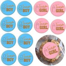 Set de 72 piezas/48 piezas/24 piezas de etiquetas adhesivas para revelar el sexo del bebé para invitaciones de fiestas y juegos de votación, etiquetas para fiestas de revelación del sexo, baby shower, decoraciones (fáciles de pelar y pegar), etiquetas autoadhesivas, etiquetas de votación para baby shower, paquete de etiquetas de sellado redondas - Multicolor - Ver 2