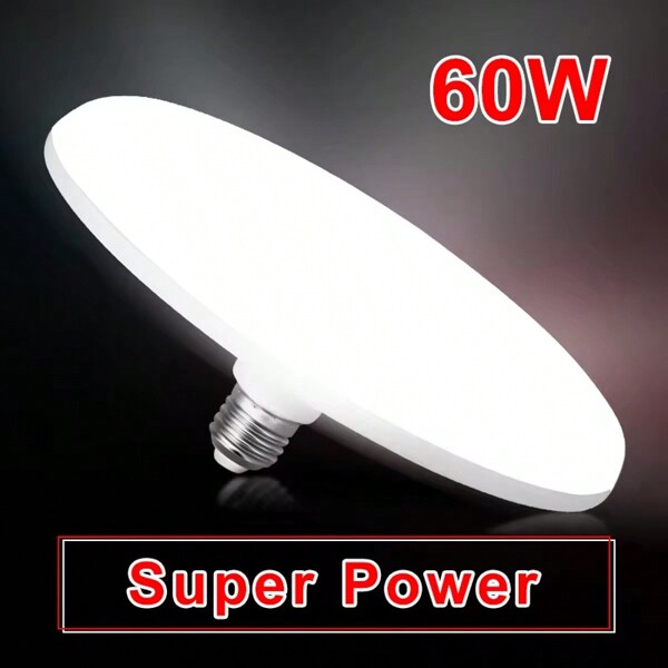 CANMEIJIA E27 LED-Glühbirne, hochhell und energiesparend Deckenleuchte, quadratisch/rund UFO leistungsstarke Beleuchtung für Zuhause, 220V, 30W/40W/50W/60W, geeignet für Wohnzimmer, Bad, Schlafzimmer, Arbeitszimmer, Kleiderschrank, Küche, Flur, Garage, Veranda, Treppenhaus, Dachboden, Größe je nach Bedarf auswählen