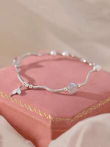 1pc Fish Tail Design Bracelet - Silver - View 2