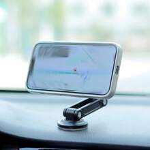 1pc Universal Car Phone Holder, Magnetic Wall Mount, Rotatable Design, Waterproof PC Material, Compatible With All Smartphones - Multicolor - View 4