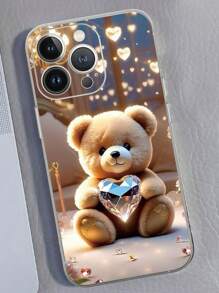 1 pièce Coque de téléphone souple et antichoc transparente avec design imprimé d'ours, compatible avec 16/16 Pro/16 Pro Max/16 Plus, 15 XR/7/8, 15 Pro Max, 13 Pro Max/14 Pro Max, 13/14/11/12 Pro Max, 14 Plus, 11/12 Pro, XS/XR/7/8 Plus, 7/8, Galaxy A13 4G, A22, A21S, A51 4G, A52, S22 Ultra, A33 5G, Redmi 10, Redmi Note 11 4G, Redmi 11 Lite, A53, A14, A23, S23 Ultra, S24, A14, A15, S23, A73, Redmi - Multicolore - Voir 3