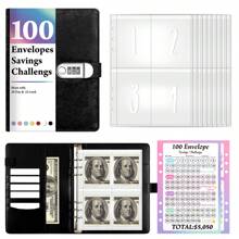 Libro con cerradura de contraseña de seda de 8.5 pulgadas para ahorros, puede contener diversos artículos, equipado con 25 membranas internas, se puede recolectar a través de tarjetas de álbum de fotos, una bolsa se puede usar para múltiples propósitos, libro de almacenamiento multifuncional para efectivo