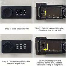 High - Quality Wall - Mounted Key Cabinet - Combination Lock, Outdoor Keysafe For Home & Office (20 Keys, Black) - Black - View 6