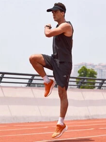baasploa Zapatillas deportivas para hombre, zapatillas para caminar, zapatillas de running naranjas, zapatillas de tenis, casual y de running de carbono para hombre, zapatos deportivos multifuncionales de moda y con fitness, zapatos transpirables y ligeros cómodos para hombre - Naranja - Ver 12