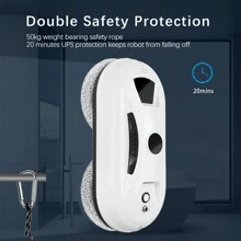 KinseiBeauty Automatic Smart Window Cleaning Robot, Home Use Glass Cleaning Appliance With Path Planning, Remote Control Electric Intelligent Window Cleaner - UK Plug(220-240V) - View 9