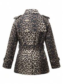 Risissida Women's Leopard Print Commuter Jacket - Lightweight Spring/Autumn Jacket, Regular Fit Comfortable And Fashionable Outerwear - Black - View 2