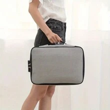 1pc Multifunctional Document Bag, Casual ID Card Holder Organizer, Oxford Cloth Travel Tote