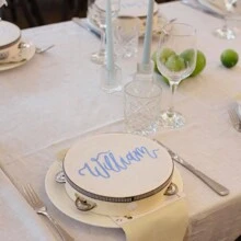 Tamburello da matrimonio (confezione da 1) - strumento a percussione portatile con sonagli in metallo, perfetto per matrimoni, proposte di matrimonio e festeggiamenti di festa - possibilità di scrivere il proprio messaggio, regali estivi per compleanni, articoli per la scuola, decorazione camera