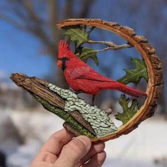 Bird Steps On Tree Branch Model Sculpture Adding Festive Atmosphere Tabletop Ornaments Gifts For Girlfriends Boyfriend Wife Husband
