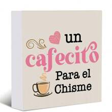 西班牙咖啡标志装饰标志牌匾 PVC 标志办公桌装饰，咖啡农舍标志乡村 PVC 标志西班牙厨房家居装饰咖啡爱好者咖啡站酒吧