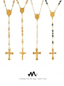 1 件 MiDuoDuo 极简主义独特小项链，金色吊坠项链，适合女性日常佩戴 - Y項鍊 - 查看 12