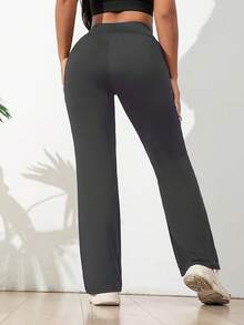 New Style Sport Pants -  Must-Have For Women. Sport Base Layer Pants For Running And Yoga. Çok Fonksiyonlu Fermuarlı Cepler. Quick-Drying Pants. - Màu xám đen - Xem 2