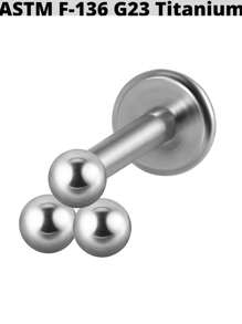 1PC G23 Titanium 16G Opal Labret Lip Labret Ring Internal Threaded Purple Opal Cz Cluster Ear Cartilage Tragus Helix Flat Daith Piercing Body Jewelry - As Shown - View 14