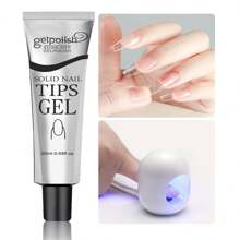 20ml Pegamento en gel sólido para uñas - Secado rápido, adhesivo duradero para uñas postizas y puntas acrílicas, compatible con UV/LED, sin alcohol - transparente - Ver 4