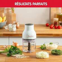 Moulinex Moulinette Essential DJ5201 3-In-1 Chopper Mixing And Slicing Pressure Lid System 300 W Capacity 0.4 L - as pic - View 6